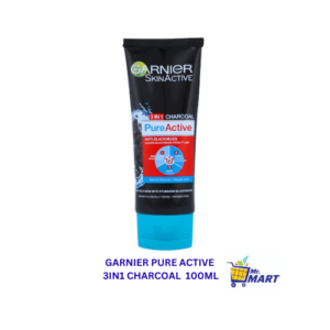 Garnier - Pure Active 3-in-1 Charcoal Blackhead Face Wash, Mask & Scrub